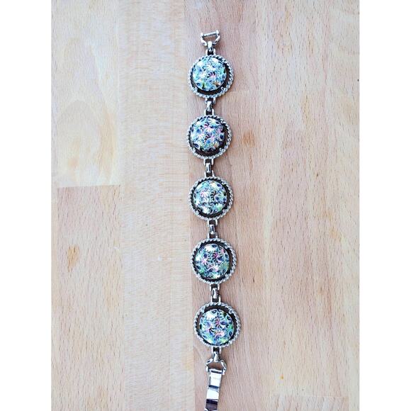 Sarah Cov COVENTRY Textured Round Link Silver Tone Bracelet 7in MEDIUM - Picture 7 of 12